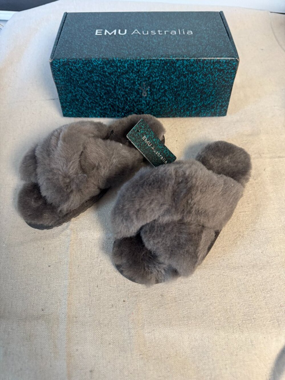 Kids 2 EMU Australia Mayberry Slippers Charcoal Gray Sheepskin K2 T12176 Fuzzy